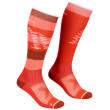 Дамски чорапи Ortovox W's Free Ride Long Socks червен ClayOrange