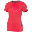 Дамска тениска Zulu Merino 160 Short Fox червен/сив