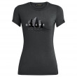 Дамска тениска Salewa Lines Graphic Dry W T-Shirt. черен/сив