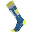 Мъжки 3/4 чорапи Mons Royale Mons Tech Cushion Sock син/жълт OilyBlue/Gray/Citrus