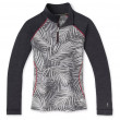 Дамска функционална тениска Smartwool W Merino 250 Bl Pattern 1/4 Zip Boxed черен/сив LightGrayPinwheel