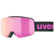 Ски очила Uvex Pwdr FM черно/розово black matt dl/pink-clear