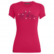 Дамска тениска Salewa Graphic Dry W S/S Tee червен VirtualPinkMelange