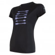 Дамска функционална тениска Sensor Coolmax Fresh стрели къс ръкав черен Black