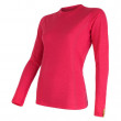 Дамска тениска Sensor Merino Wool Active дълъг ръкав розов Magenta