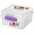Кутия за храна Sistema Lunch Cube Max with Yogurt Pot лилав