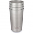 Комплект чаши от неръждаема стомана Klean Kanteen Steel Pint 473 ml сребърен Brushed Stainless 
