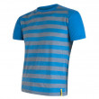 Функционална мъжка тениска  Sensor Merino Wool Active дълъг ръкав (2020) син/сив BlueStripes