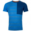 Мъжка функционална тениска Ortovox 185 Rock'N'Wool Short Sleeve син JustBlue