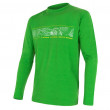 Мъжка тениска Sensor Merino Wool PT GPS дълъг ръкав зелен Green