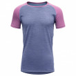 Детска тениска Devold Breeze Junior T-shirt син/сив  BLUEBELL