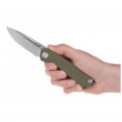 Нож Acta non verba Z200 Stonewash/Plain Edge, G10 зелен Olive