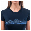 Дамска функционална тениска Sensor Merino Active Pt Mountains Deep Blue