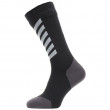 Водоустойчиви чорапи SealSkinz WP All Weather Mid + Hyd черен/сив Black/Grey/White