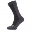Водоустойчиви чорапи SealSkinz Waterproof Cold Weather Mid черен/сив Black/Grey