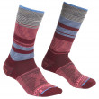 Чорапи Ortovox All Mountain Mid Socks Warm W винен Multicolour
