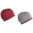Шапка Icebreaker Pocket Hat червен/сив Cabernet/GritstoneHthr