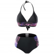 Дамски бански костюм Aquawave Paola Wmns черно/розово Black/NeonPalmsPrint