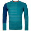 Мъжка функционална тениска Ortovox 185 Rock'N'Wool Long Sleeve зелен PacificGreen