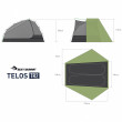 Туристическа палатка Sea to Summit Telos TR2 зелен