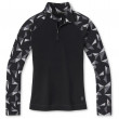 Дамска функционална тениска Smartwool W Merino 250 Bl Pattern 1/4 Zip Boxed черен/бял BlackPinwheel