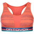 Спортен сутиен Ortovox 185 Rock'N'Wool Sport Top оранжев Coral