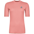 Дамска тениска Ortovox 185 Merino Mtn Hug Ts Women's розов Bloom