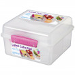 Кутия за храна Sistema Lunch Cube Max with Yogurt Pot розов