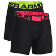 Мъжки боксерки Under Armour Tech 6in 2 Pack черно/розово Black/Black/PinkShock