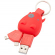 Ключодържател Munkees USB Ключодържател Smart Charger червен Red