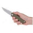 Нож Acta non verba Z100 Stonewash/Plain Edge G10 зелен Olive