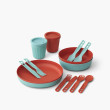 Комплект прибори Sea to Summit Passage Dinnerware Set 2P 14 Piece син/червен