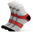 Дамски чорапи Warg Trail MID Wool 3-pack сив/червен SvSedaCernoRedCerna