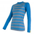 Дамска тениска Sensor Merino Wool Active дълъг ръкав син BlueStripes