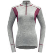 Дамска тениска Devold Hiking Half Zip Neck сив GrayMelange/Beetroot