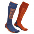 Мъжки чорапи Ortovox Ski Compression Socks син/оранжев NightBlue