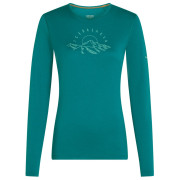Дамска функционална блуза Icebreaker Women Merino 200 Oasis LS Crewe Sunrise Summit тюркоазен Tidal Teal