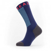 Водоустойчиви чорапи SealSkinz Scoulton син/червен