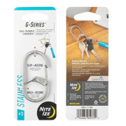 Помощен карабинер Nite Ize G-series #3 сребърен Stříbrná