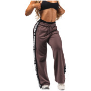 Дамски анцуг Nebbia Straight Leg Sweatpants Urban кафяв DARK BROWN