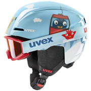 Комплект каска и очила Uvex Viti set 2023 светло син light blue birdy