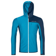 Функционален мъжки суитшърт Ortovox Fleece Light Grid Hooded Jkt M син mountain blue