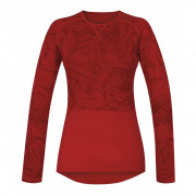 Дамска функционална блуза Husky Merino 100 Дълъг ръкав L червен