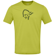 Мъжка тениска Norrona femund equaliser merino T-shirt златен Golden Lime