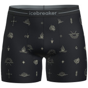 Мъжки боксерки Icebreaker M Mer 150 Anatomica Boxers Explore More черен/бежов Black/Aop