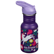 Детска бутилка Klean Kanteen Kid Classic Narrow 12oz (w/Flip Seal Sport Cap) лилав leaping unicorns