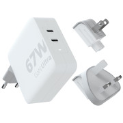 Зарядно устройство Xtorm 67W GaN-Ultra Travel Charger + USB-C PD Cable бял white