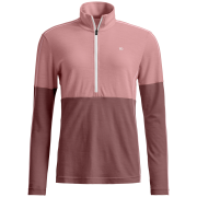 Дамски функционален суитшърт Ortovox 185 Rock'N'Wool Zip Neck розов Dusk Rose