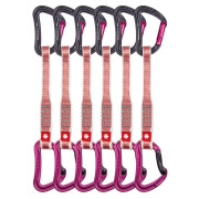 Комплект примка с карабинери Ocún Raven Qd Zoom 20 Cm 6-Pack розов Pink