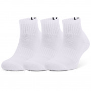 Чорапи Under Armour Core QTR 3PK бял White/Black